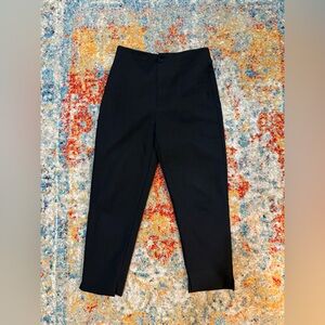 Zara Elegant High Waisted Black Ankle Trousers